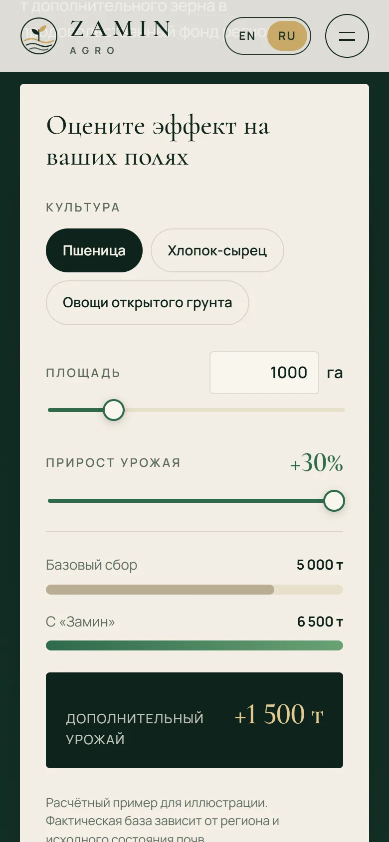 Zamin Agro — сайт завода органических удобрений — мобильный скриншот 8