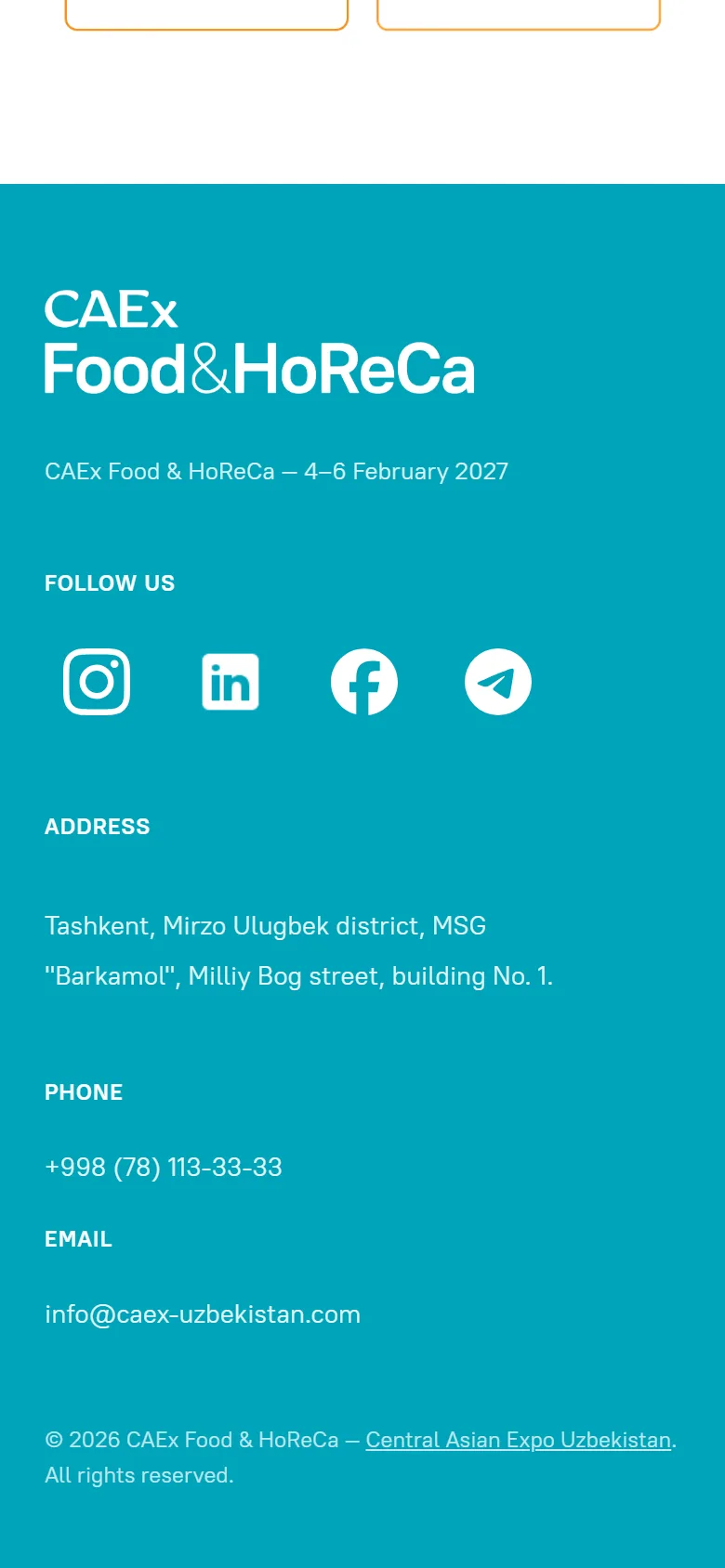 CAEx Food & HoReCa — сайт международной выставки продуктов питания и индустрии HoReCa — мобильный скриншот 7