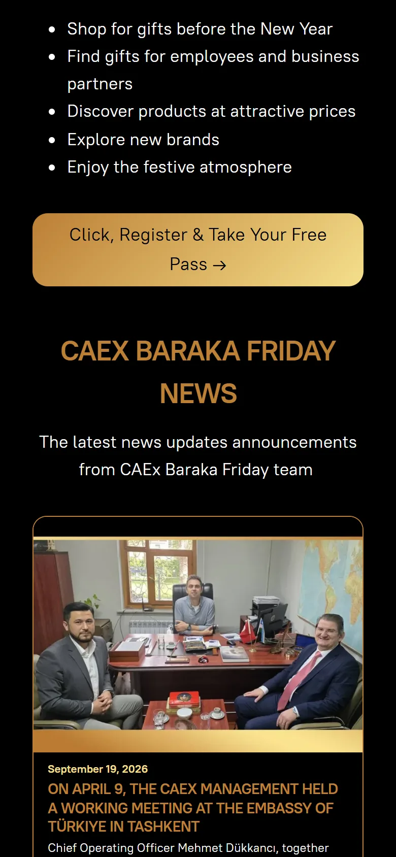 CAEx Baraka Friday — Yangi yil oldidan sotuv yarmarkasi sayti — mobil skrinshot 6