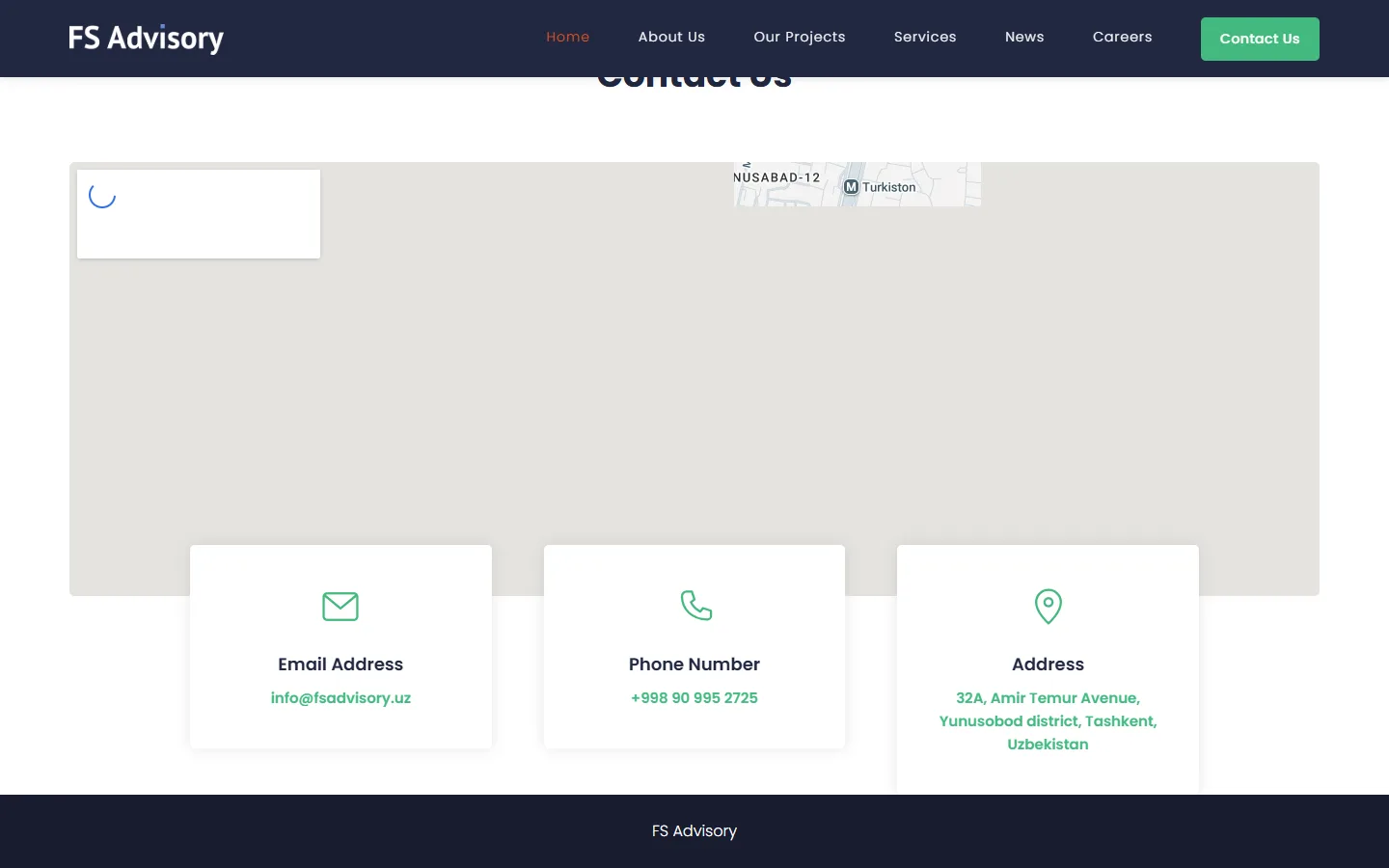 FS Advisory — сайт консалтинговой компании — скриншот 3