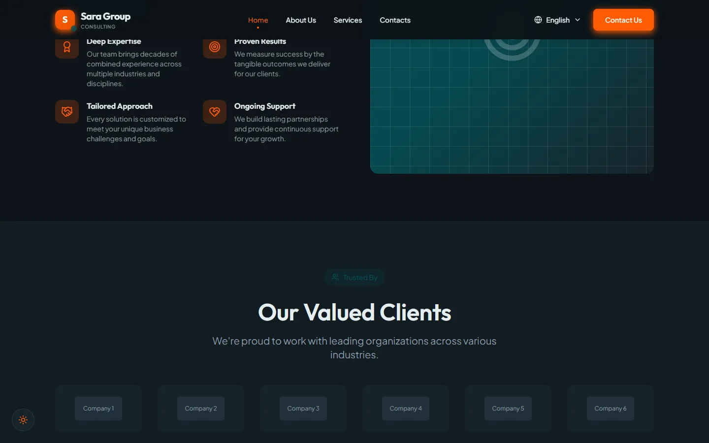 Sara Group — сайт консалтинговой компании — скриншот 3