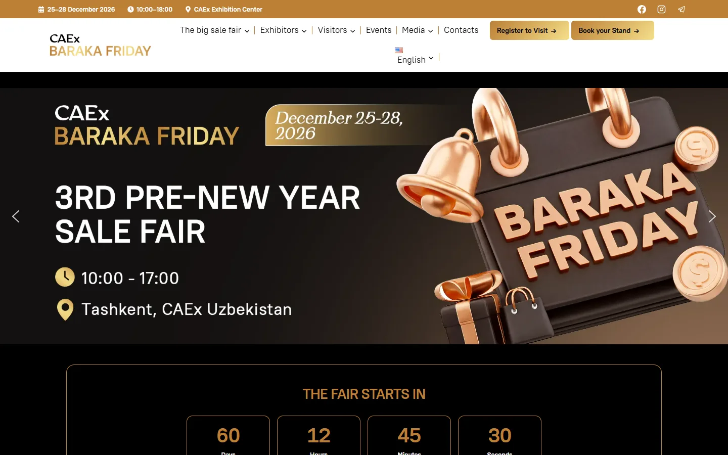 CAEx Baraka Friday — a website for a pre-New Year sale fair