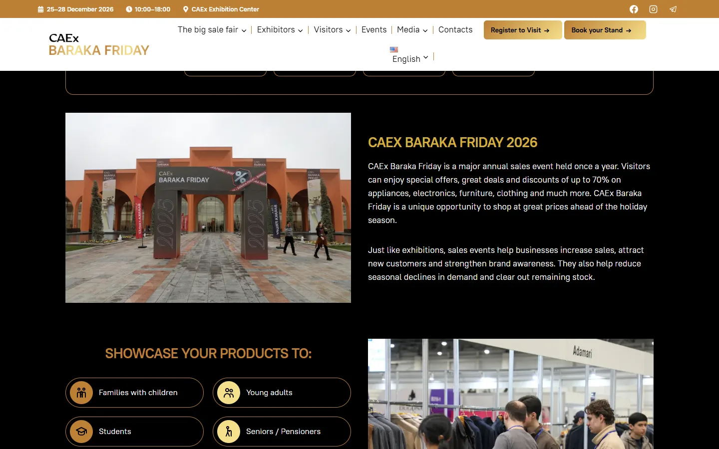 CAEx Baraka Friday — Yangi yil oldidan sotuv yarmarkasi sayti — skrinshot 1